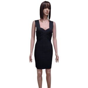 Rachael G Stretch Dress with Thick Straps in Black